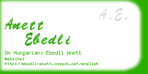 anett ebedli business card